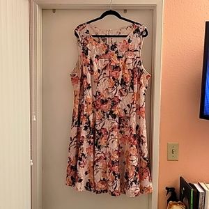 Lane Bryant Pink Floral Cocktail Dresd